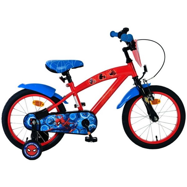 E&L Marvel Spiderman Cycles 16 инча - Детски велосипед с помощни колела