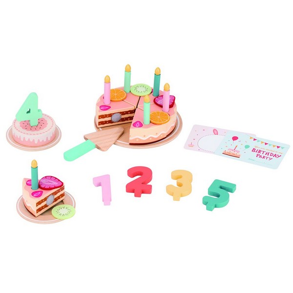Продукт Lelin Toys - Дървена торта за Рожден ден, 2 в 1 - 0 - BG Hlapeta