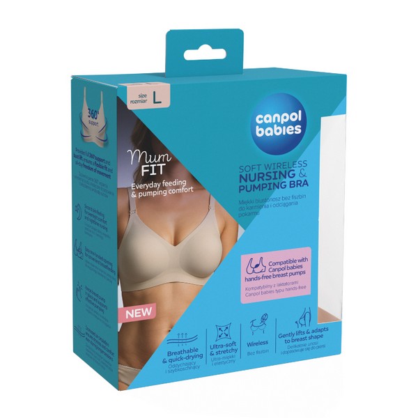Продукт Canpol - Сутиен за кърмене и изцеждане размер L - 0 - BG Hlapeta