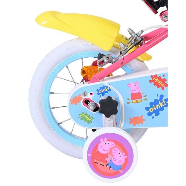 Продукт E&L Company - Детски велосипед с помощни колела, Peppa Pig, 12 инча - 0 - BG Hlapeta