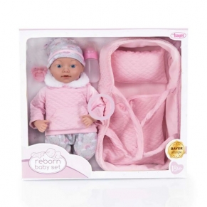 BAYER Reborn - Кукла Бебе 38см. с Кош