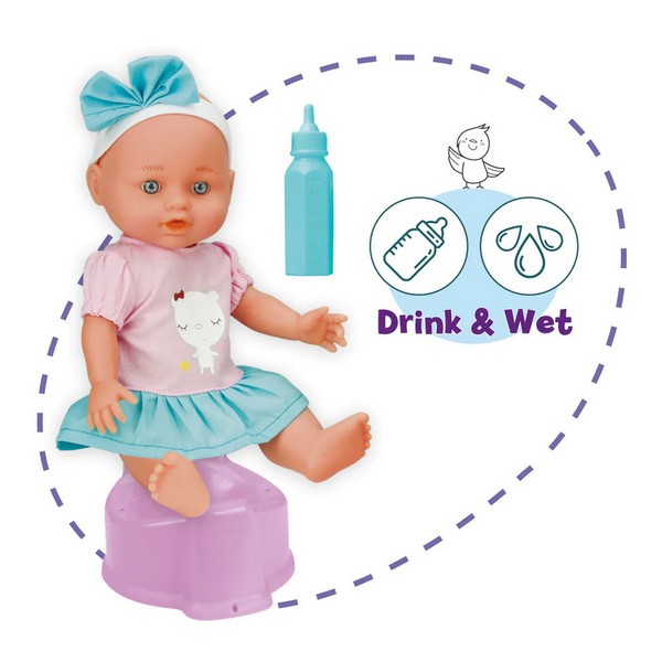 Продукт LT Le Petit Bebe - Кукла пишкаща 30 см. с легло, стол за хранене и корито - 0 - BG Hlapeta