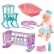 LT Le Petit Bebe - Кукла пишкаща 30 см. с легло, стол за хранене и корито 4