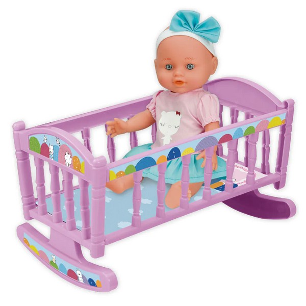 Продукт LT Le Petit Bebe - Кукла пишкаща 30 см. с легло, стол за хранене и корито - 0 - BG Hlapeta