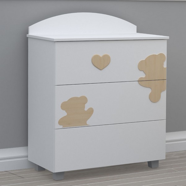 Продукт BAMBINO CASA Amore naturale - Комплект 3ч. бебешко легло + скрин + гардероб с пуш механизми - 0 - BG Hlapeta