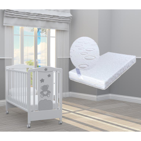 Bambino Casa BonBon grigio - Бебешко креватче + ПОДАРЪК матрак Primavera Baby Luxe Bambino Casa BonBon grigio - Бебешко креватче + ПОДАРЪК матрак Primavera Baby Luxe