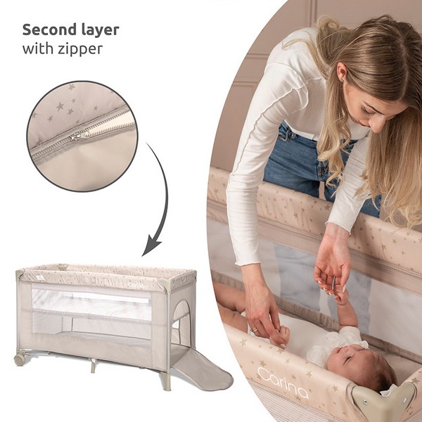 Продукт Lorelli CARINA - Детска кошара, 2 нива - 0 - BG Hlapeta