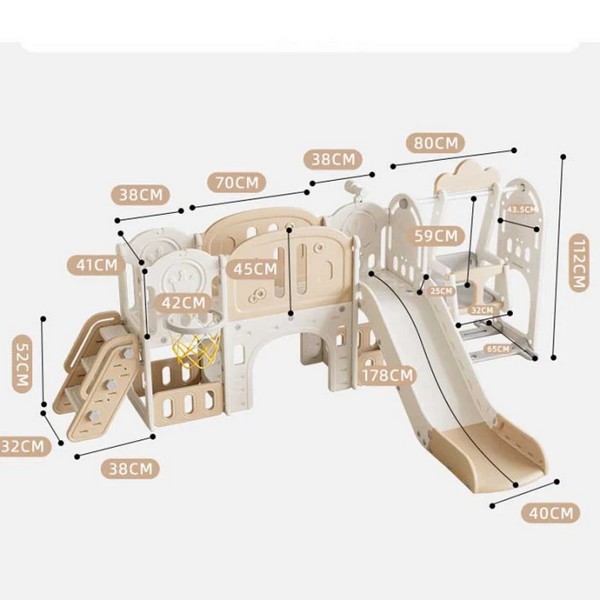 Продукт Детски приключенски център за игра 11 в 1 с пързалка, катерушка, люлка и баскет кош - 0 - BG Hlapeta