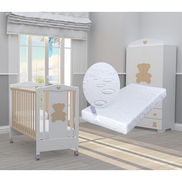 Bambino casa Teddy naturale + ПОДАРЪК матрак Primavera - Бебешко легло