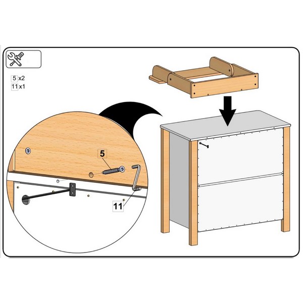 Продукт Veres - Сгъваема приставка за повиване Монако 600, 49.6×68 см - 0 - BG Hlapeta