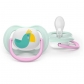 Продукт Philips AVENT Ultra Air Happy - 2 броя ортодонтски силиконови залъгалки, 0-6м, с декорация, в кутия за стерилизиране - 2 - BG Hlapeta