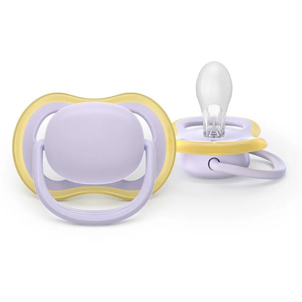 Продукт Philips AVENT Ultra Air - 2 броя ортодонтски силиконови залъгалки, 0-6м, пастелни, в кутия за стерилизиране - 0 - BG Hlapeta