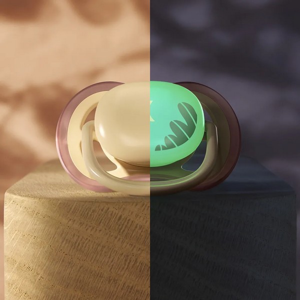 Продукт Philips AVENT Ultra Air Day and Night - 2 броя ортодонтски силиконови залъгалки, 0-6м, пастелни цветове, унисекс, в кутия за стерилизиране - 0 - BG Hlapeta