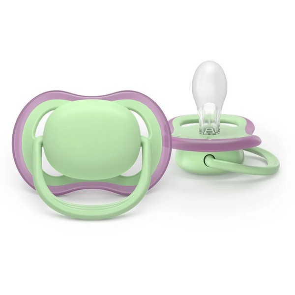 Продукт Philips AVENT Ultra Air - 2 броя ортодонтски силиконови залъгалки, 6-18м, едноцветни, в кутия за стерилизиране - 0 - BG Hlapeta
