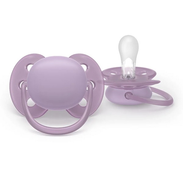 Продукт Philips AVENT Ultra Soft - Комплект от 2 броя ортодонтични силиконови залъгалки, в кутия за стерилизиране, plant-based - 0 - BG Hlapeta