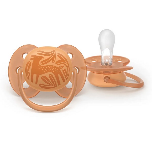 Продукт Philips AVENT Ultra Soft - Комплект от 2 броя ортодонтични силиконови залъгалки, в кутия за стерилизиране, plant-based - 0 - BG Hlapeta