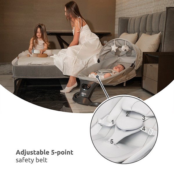 Продукт Lorelli SIENA - Електрически шезлонг с люлеене - 0 - BG Hlapeta