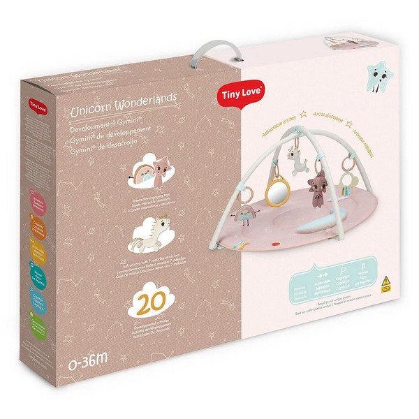 Продукт Tiny Love Developmental Gymini Unicorn Wonderlands - Активна гимнастика, с кръгло килимче с диаметър 90 см, 0-36м - 0 - BG Hlapeta