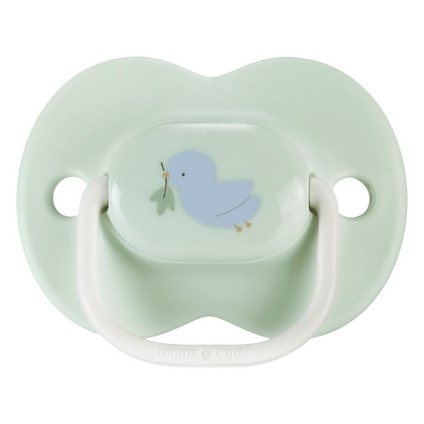 Продукт Tommee Tippee ANY TIME - Комплект от 2 бр. ортодонтични залъгалки със симетричен силиконов биберон, 0-6м, в кутия за стерилизиране - 0 - BG Hlapeta