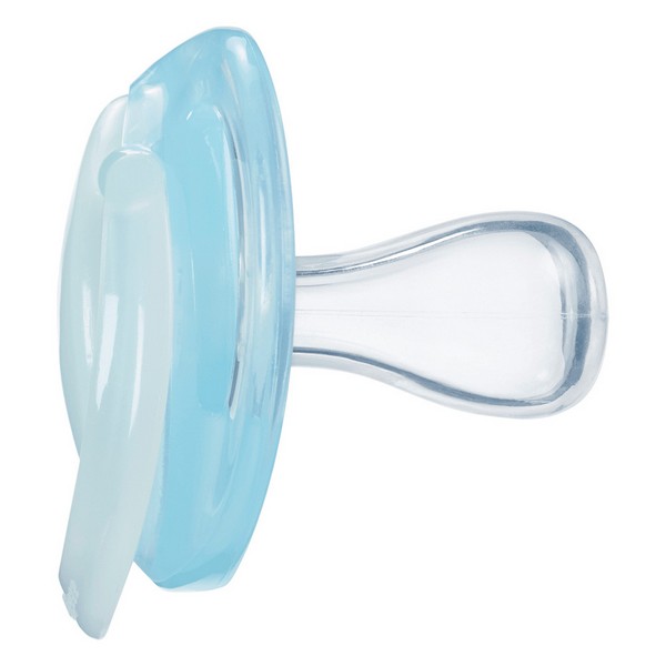 Продукт Tommee Tippee NIGHT TIME - Комплект от 2 бр. ортодонтични залъгалки със светеща в тъмното дръжка, 0-6м, в кутия за стерилизиране - 0 - BG Hlapeta