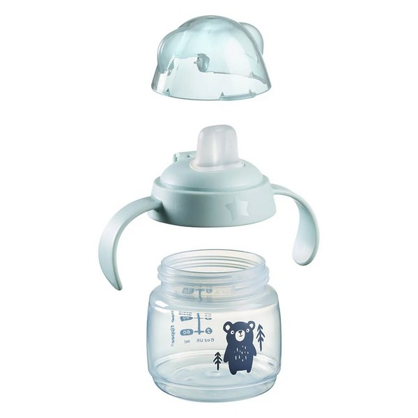 Продукт Tommee Tippee Soft Spout - Неразливаща се чаша с мек накрайник с антибактериална технология BACSHIELD, с дръжки, 150 мл, 4м+ - 0 - BG Hlapeta