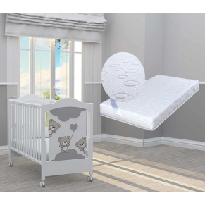 Bambino Casa Tre Orsetti grigio - Бебешко креватче + ПОДАРЪК матрак Primavera Baby Luxe