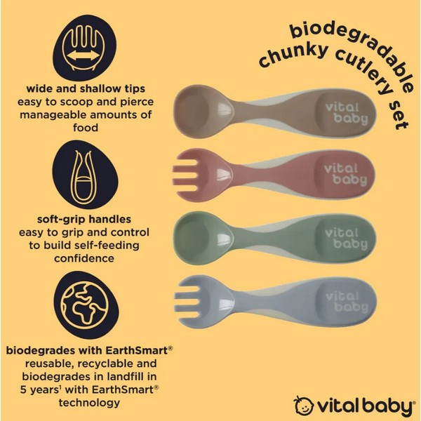 Продукт Vital Baby EarthSmart - Специални лъжички за самостоятелно хранене  - 0 - BG Hlapeta