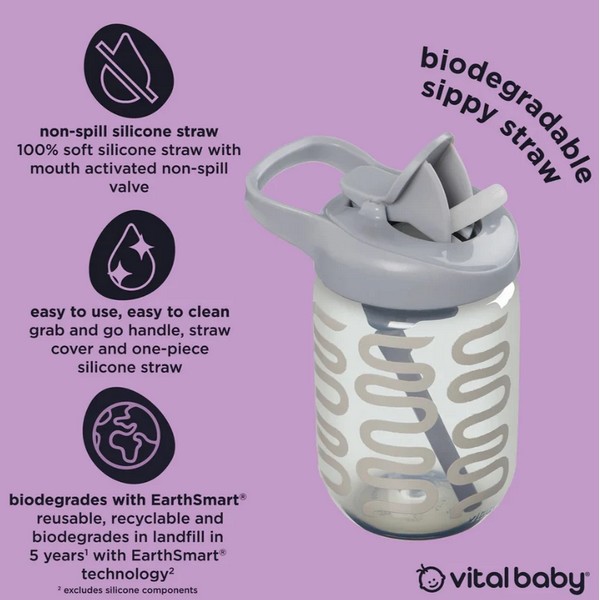 Продукт Vital Baby EarthSmart - Неразливаща се чаша със сламка 350 мл - 0 - BG Hlapeta