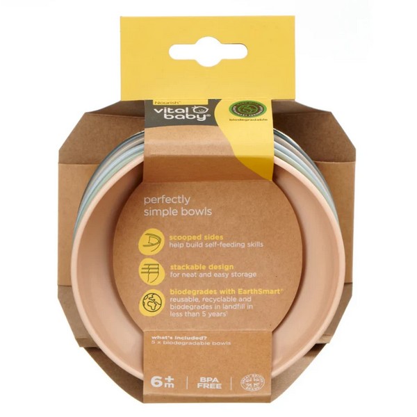 Продукт Vital Baby EarthSmart  - Универсални Купички за хранене 5бр. - 0 - BG Hlapeta