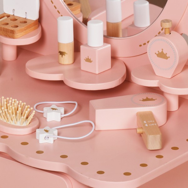 Продукт GINGER HOME Принцеса - Дървена тоалетка с огледало и аксесоари - 0 - BG Hlapeta