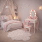 Продукт GINGER HOME - Детска Дървена Тоалетка с Огледало и Светлини, Розова - 7 - BG Hlapeta