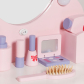 Продукт GINGER HOME - Детска Дървена Тоалетка с Огледало и Светлини, Розова - 4 - BG Hlapeta