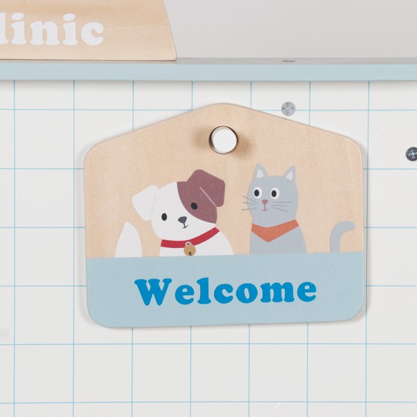 Продукт GINGER HOME - Дървен Ветеринарен Център с Аксесоари и Плюшено Куче, 89×57×30 см - 0 - BG Hlapeta