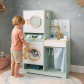Продукт GINGER HOME - Детска Дървена Пералня 3 в 1 с Мивка с Течаща Вода и Сушилня, 86×32×90 см - 2 - BG Hlapeta