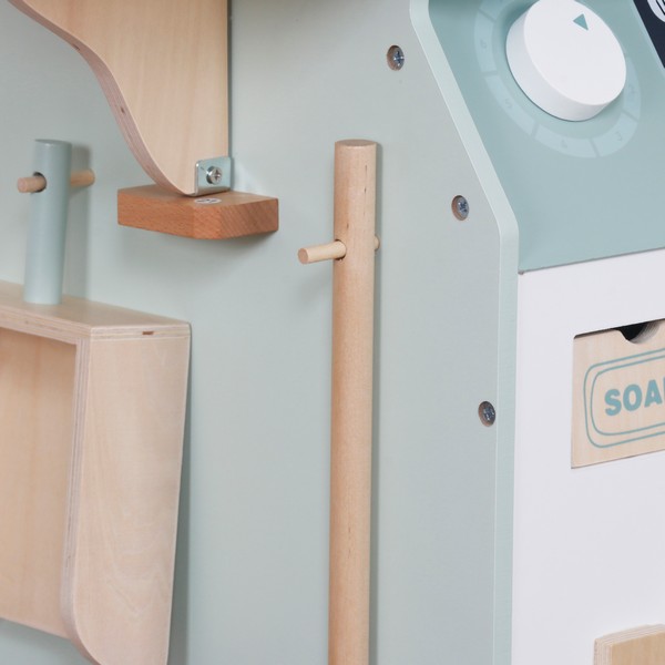 Продукт GINGER HOME - Детска Дървена Пералня 3 в 1 с Мивка с Течаща Вода и Сушилня, 86×32×90 см - 0 - BG Hlapeta