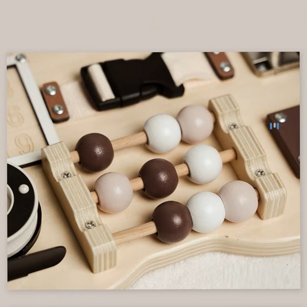 Продукт GINGER HOME - Дървен бизи борд Мече, Монтесори, дъска за фина моторика, 30x39 см - 0 - BG Hlapeta