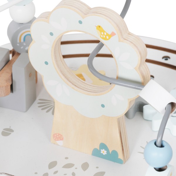 Продукт GINGER HOME - Дървена образователна маса с сабиринт и мъниста, 40x40x54 см - 0 - BG Hlapeta