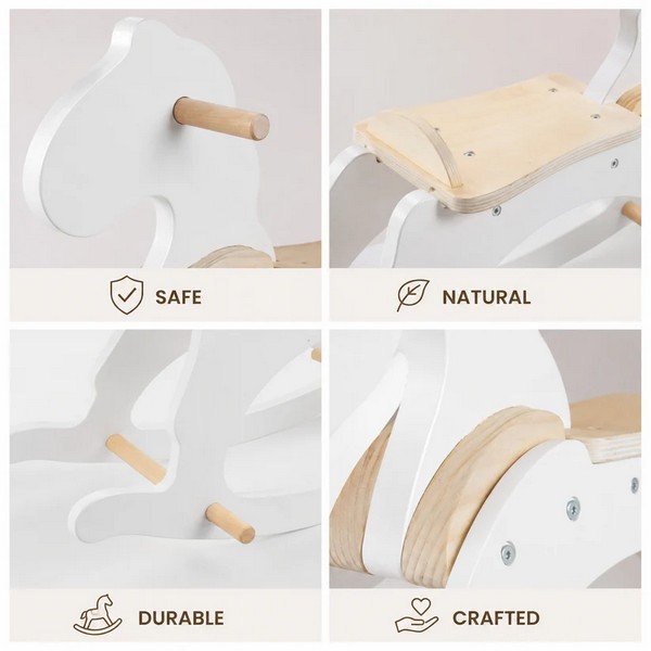 Продукт GINGER HOME - Детско Дървено Конче за Люлеене 70x20x47 см. - 0 - BG Hlapeta