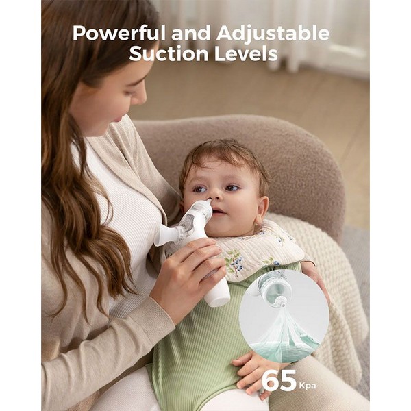 Продукт Momcozy - Електрически аспиратор за нос за бебета и деца 2 в 1 със спрей и вакуум, със светлина и музика - 0 - BG Hlapeta