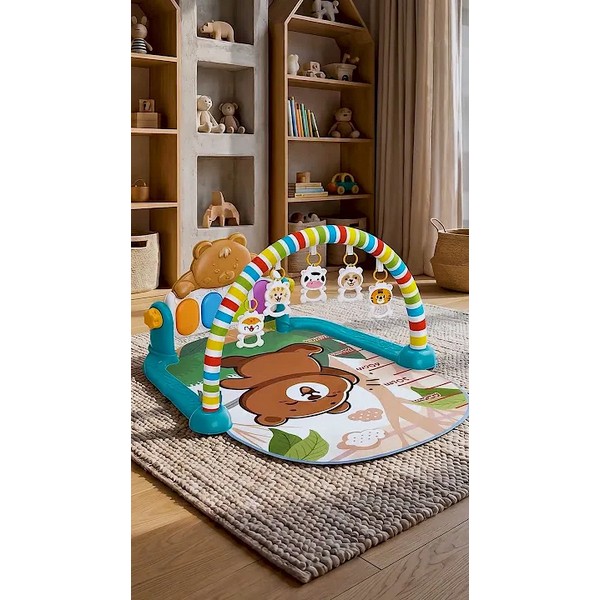 Продукт TEANTOYS - Бебешка активна гимнастика с музикално пиано и висящи играчки - 0 - BG Hlapeta