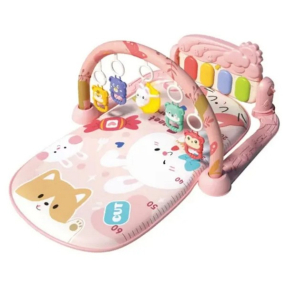 TEANTOYS - Бебешка активна гимнастика с музикално пиано и висящи играчки със светлинен ефект 