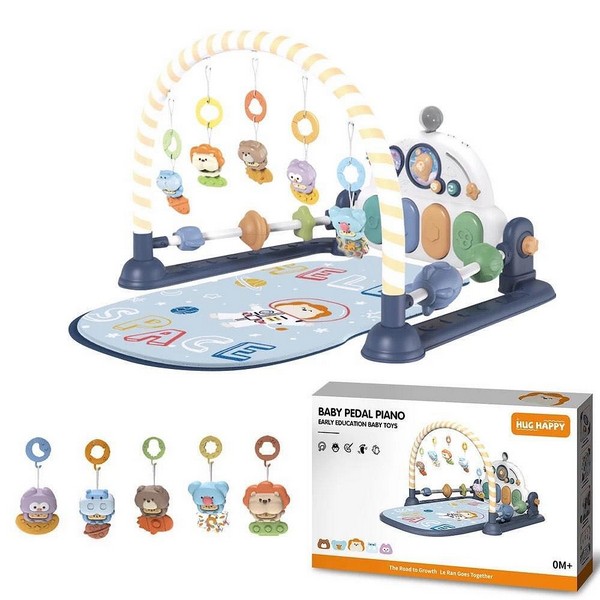 TEANTOYS - Бебешка Активна Гимнастика с Пиано 5-в-1, 0+ месеца