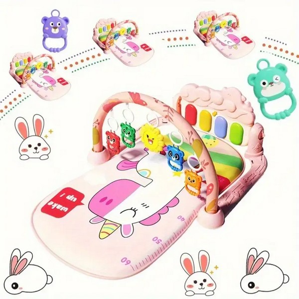Продукт TEANTOYS Еднорог - Бебешка активна гимнастика с пиано и висящи играчки - 0 - BG Hlapeta