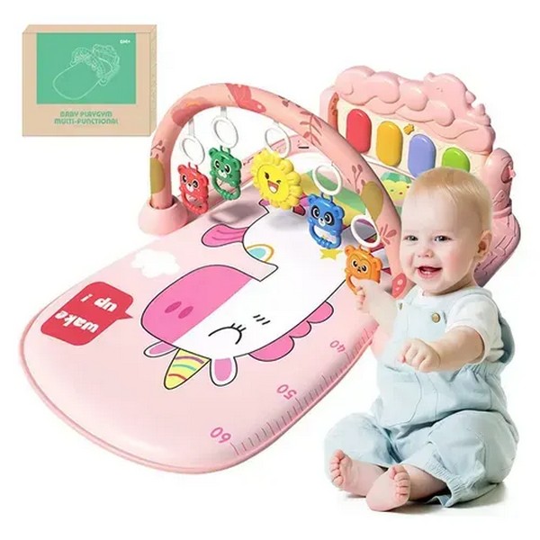 Продукт TEANTOYS Еднорог - Бебешка активна гимнастика с пиано и висящи играчки - 0 - BG Hlapeta