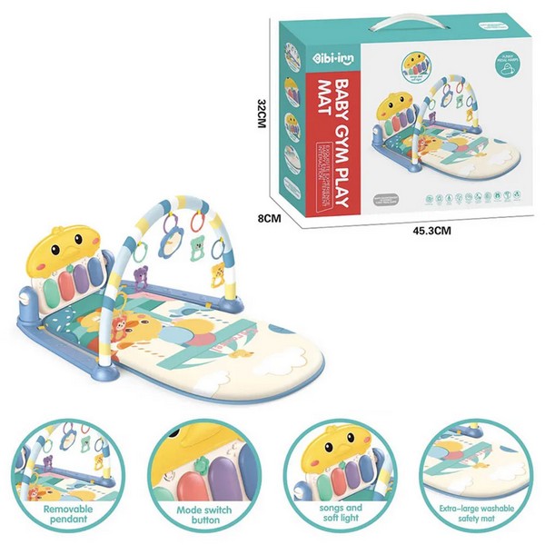 Продукт TEANTOYS - Бебешка активна гимнастика с пиано, музика, светлини и висящи играчки - 0 - BG Hlapeta
