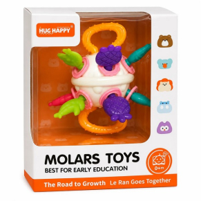 TEANTOYS - Бебешка сензорна играчка за гризане и въртене с животинче TEANTOYS - Бебешка сензорна играчка за гризане и въртене с животинче