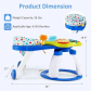Продукт TEANTOYS - Бебешки активен център 3 в 1 с проходилка и музикална маса – регулируема височина - 6 - BG Hlapeta