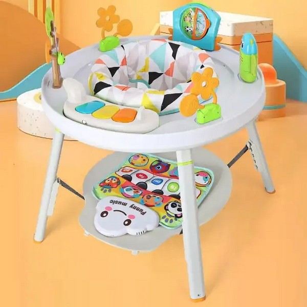 Продукт TEANTOYS - Бебешки активен център 3 в 1 с въртяща седалка, музикално килимче и масичка - 0 - BG Hlapeta