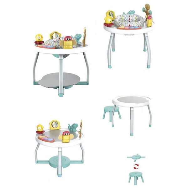 Продукт TEANTOYS - Бебешки активен център 5 в 1 с музика, играчки, масичка и столче - 0 - BG Hlapeta