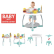 TEANTOYS - Бебешки активен център 5 в 1 с музика, играчки, масичка и столче 1